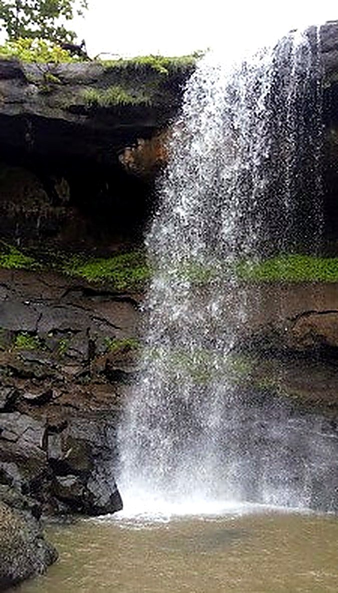 Kalote waterfall in full flow during the monsoon