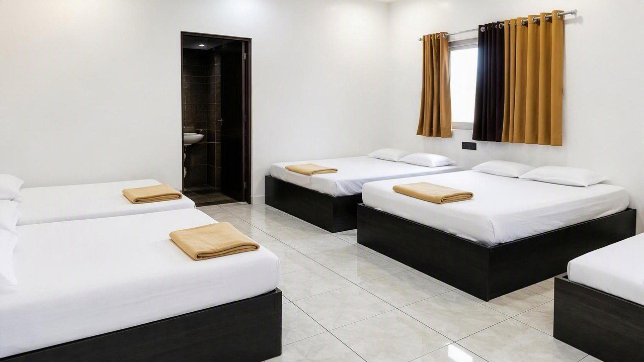 Group bedroom with attached bathroom